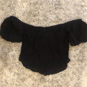 Off the shoulder black top